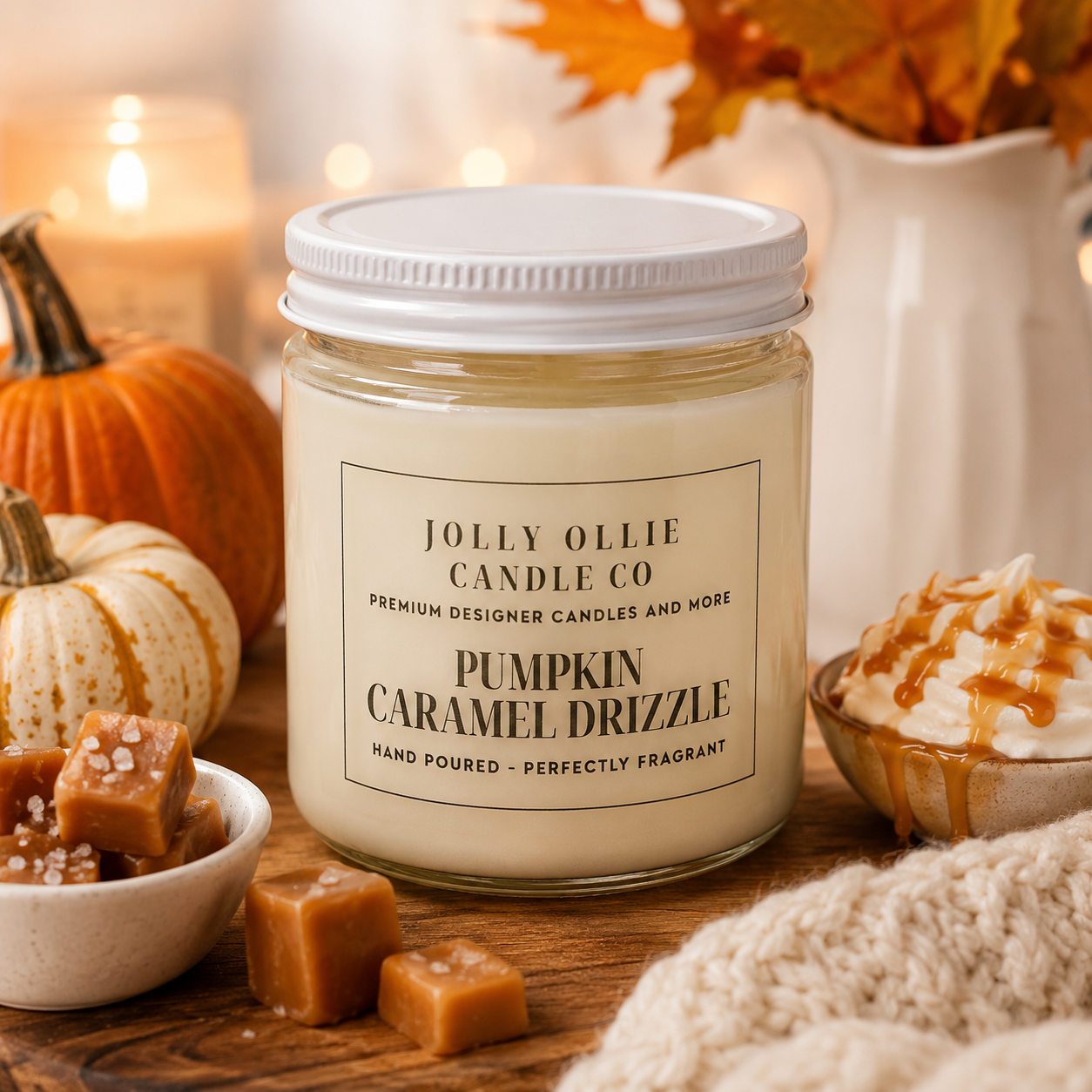 Pumpkin Caramel Drizzle 8 oz Soy Candle