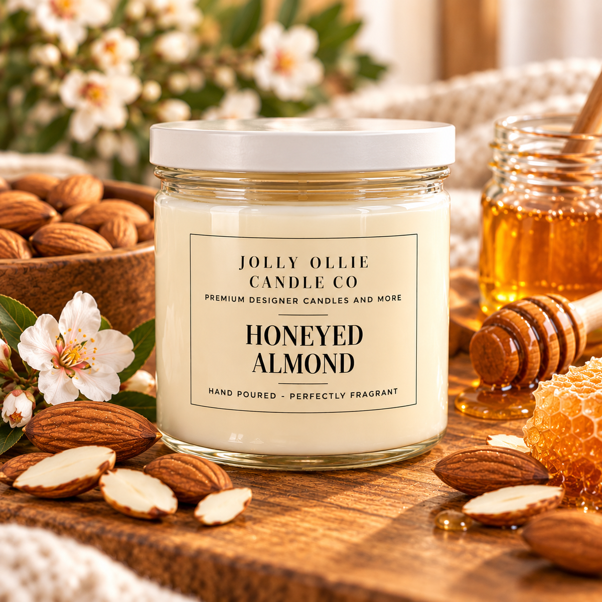 Honeyed Almond 8 oz Soy Candle