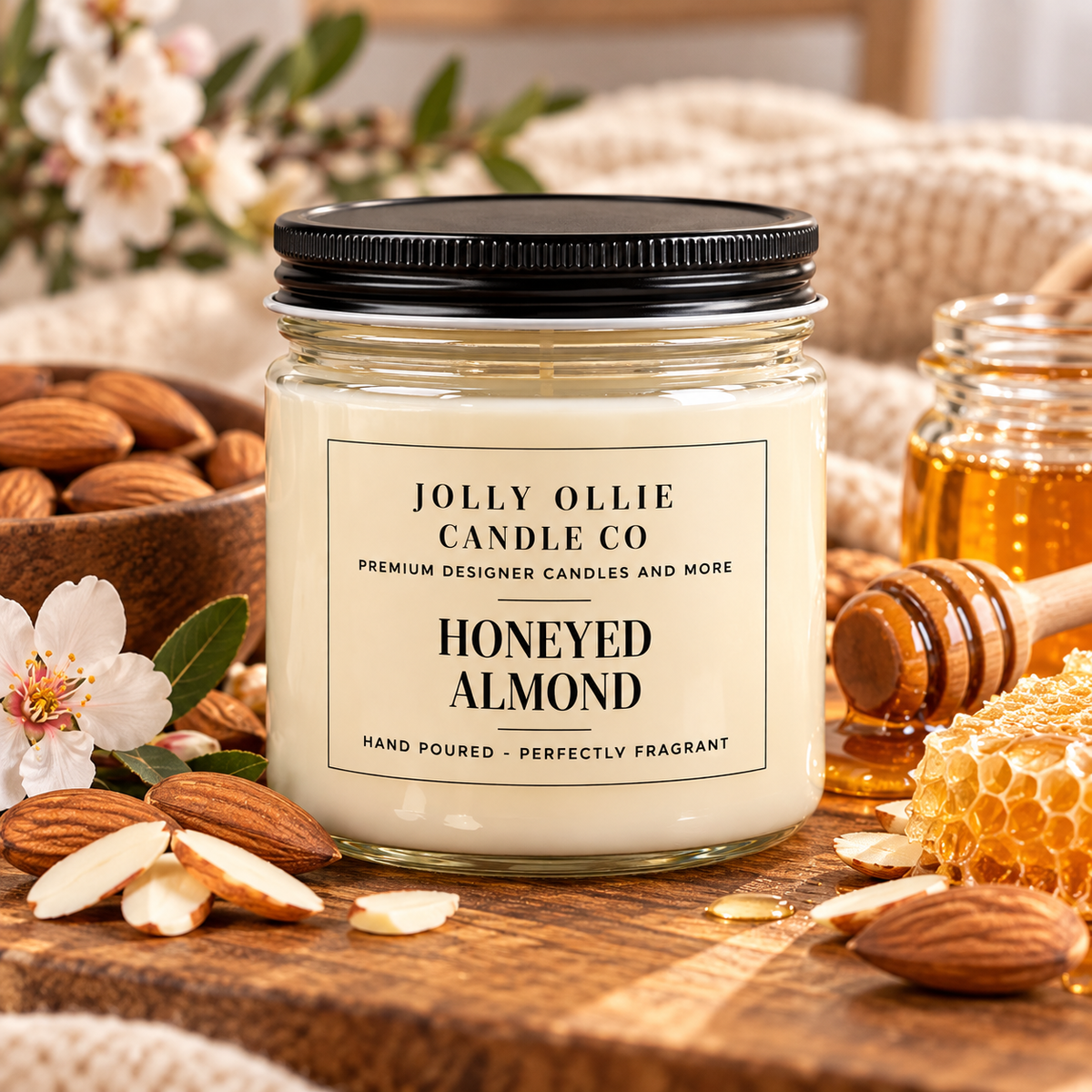 Honeyed Almond 7 oz Soy Candle