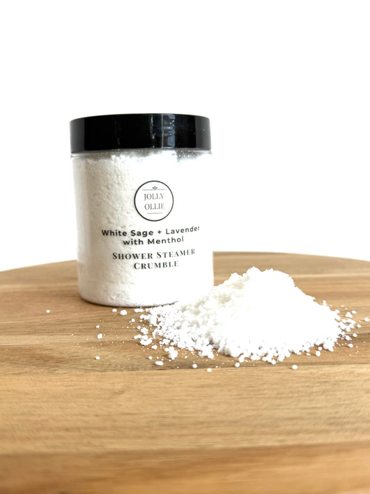 White Sage + Lavender Shower Steamer Cruble